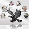 thumbnail image 2 of Metal Eagle Wall Art Decor Eagle Black Iron Metal Wall Art Hanging Decor Signs for Home Decoration Eagle Animals Wall Sculpture Statues Decor Gift for Living Room 11.18x11.81 Inch Eagle, 2 of 9