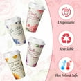 thumbnail image 3 of 100 Pcs Christian Floral Coffee Cups with Lids 16 oz Paper Floral Tea Cups Bulk Disposable Bible Verse Coffee Drinkware for Christian Religious Wedding Baby Shower Home Offices Supplies, 3 of 6