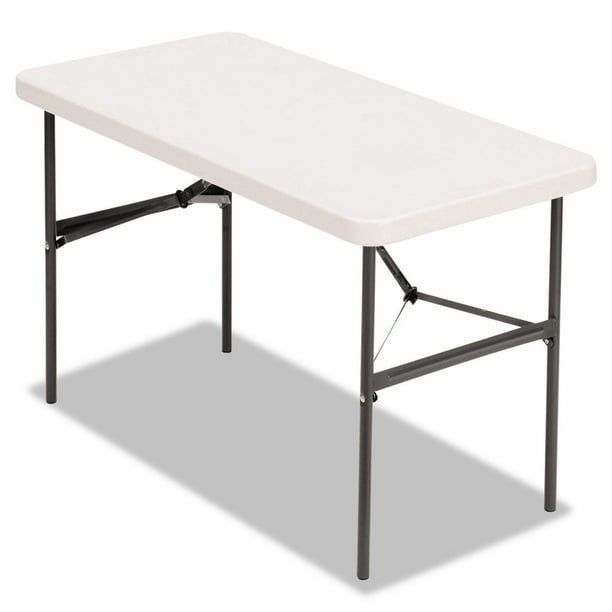 Banquet Folding Table, Rectangular, Radius Edge, 48 X 24 X 29, Platinum