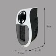 thumbnail image 2 of Calentador de espacio de 350w, calentador de pared programable como se ve en la televisión con termostato ajustable, temporizador y pantalla LED para dormitorio de oficina, 2 of 4