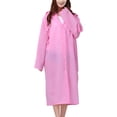 thumbnail image 1 of Inteprter Capa de lluvia Senderismo Chubasquero Botón Poncho Color sólido Viajes Adultos Ropa impermeable Multifuncional para actividades al Paraguas de lluvia Rosado, 1 of 5