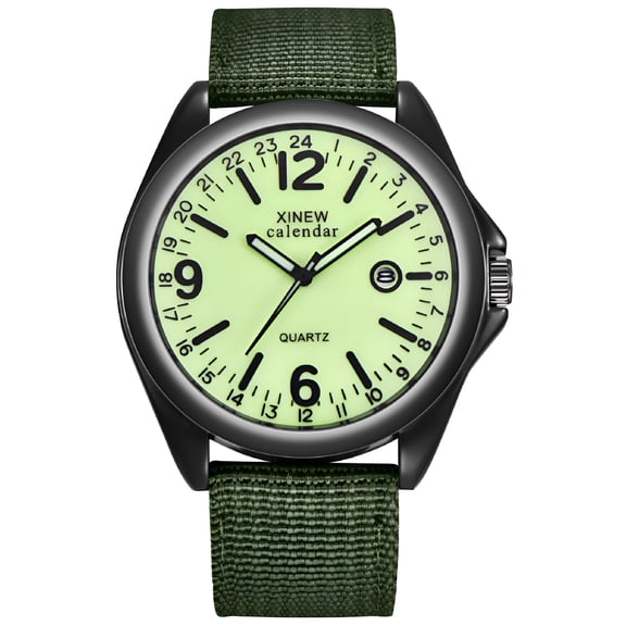 DESIGNICE Mens Watches Military Analog Quartz Waterproof Wrist Watch for Men Date Display Nylon Tactical Field Sports Wristwatch