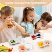 Reusable Snack Containers with Lids 5Pcs,New Snack Containers,Snackle Box Container Portion Control,Snack Pack Containers,Double Compartment Snack Containers for On-the-Go Meals and Camping
