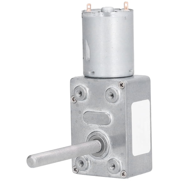 Moteur à Engrenage à Vis Sans Fin CC, Moteur à Engrenages, Vis Sans Fin De Réduction De Vitesse Filetage M6 Autobloquant Longueur D'arbre 50 Mm JGY‑370 Pour Serrure De Porte(DC12V150RPM)