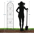 thumbnail image 2 of Riedhoff Metal Garden Trellis for Climbing Plants, 55.11“ x 11.81”, 2 Pack, Black, 2 of 7