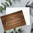 thumbnail image 3 of Koyal Wholesale Groomsmen Wedding Day Gift Cards with Envelopes set of 8 Rustic Wood On My Wedding Day Cards, 4 x 6-In, 3 of 5