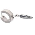 thumbnail image 7 of Grandest Birch 1Pc Punk Men Feather Pendant Stainless Steel Hoop Earring Party Jewelry Gift Stainless Steel Multi-color, 7 of 7