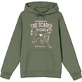 thumbnail image 5 of Scooby-Doo Too Scared To Care Adult Olive Long Sleeve Hoodie-XL, 5 of 7