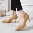 thumbnail image 4 of High Heels Pumps Closed Toe Heels Women's Pumps Stiletto Pointed Toe Dress Shoes Wedding Prom Bridal Work Office Bride Guest Trendy Dressy Fashion Pump Shoes, 4 of 10