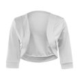 thumbnail image 4 of XIAfhje Cropped Blazers for Women 3/4 Sleeve Suit Half Sleeve Open Front Casual Work Office Jacket Coat Clearance, 4 of 4
