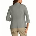 thumbnail image 3 of Blazers for Women Lightweight 3/4 SleeveSuit Fashion V-Neck Coat Casual Business Blazer Jacket with Pockets and Padded Shoulder Classic Working Dressy, 3 of 4