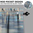 thumbnail image 3 of Gray Abstract Oil Painting Kitchen Curtains - Vintage Tier Cafe Curtains for Bathroom Living RV Rod Pocket Window Drapes 36 Inch 2 Panels Set 28"x36" Window Treatment Tiers, 3 of 4