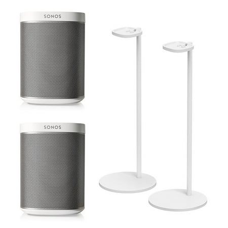 Sonos PLAY:1 All-In-One Compact Wireless Music Streaming Speakers with Floor Stands -