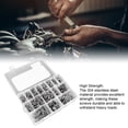 thumbnail image 4 of Flat Head Cross Screw Set, Wide Application Durable 450Pcs Fastener Clear Thread Self Tapping Screws Assortment Stainless Steel  for Fixing, 4 of 7