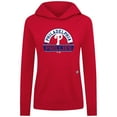 thumbnail image 2 of Women's Levelwear Red Philadelphia Phillies Relay Banner Arch Long Sleeve T-Shirt Hoodie, 2 of 3