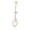 Gold, variant on AVORA 10K White Gold Simulated Diamond CZ Dangling Fancy Teardrop Belly Button Ring Body Jewelry (14 Gauge)