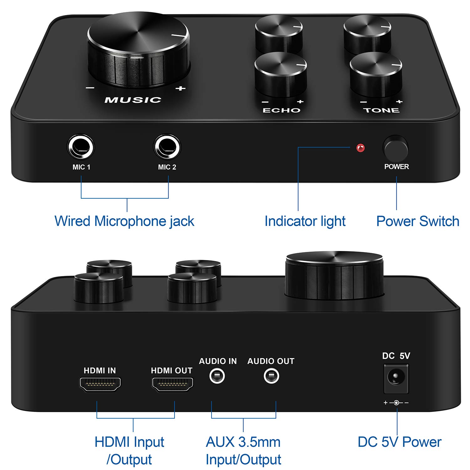 karaoke amplifier speaker system with microphone set