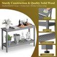 thumbnail image 5 of ZENY 48" 2-tier Wooden Console Table, Gray, 5 of 15