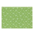 thumbnail image 1 of Irish Cutting Board, Trifolium on Vertical Wavy Stripes with Dots Luck Fortune, Decorative Tempered Glass Cutting and Serving Board, Large Size, Lime Green White, by Ambesonne, 1 of 1