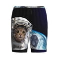 thumbnail image 3 of Picia Cat Astronaut Pajama Shorts for Men, Men's Pajama Bottoms, Sleepwear,Short Pajama Pants-X-Large, 3 of 9