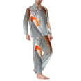 thumbnail image 2 of Lsque Koi Fish Water Pattern Long Sleeve Pajama Set for Men - Soft 2-Piece Sleepwear and Loungewear Set with Pockets, Comfy Nightwear-Small, 2 of 7
