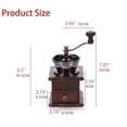 thumbnail image 2 of Wooden Manual Coffee Grinder Vintage Style Hand Coffee Mill Burr Coffee Grinder with Ceramic Hand Crank,Wooden Manual Coffee Grinder Cleaning Brush (Dark Brown Upgraded Version), 2 of 4
