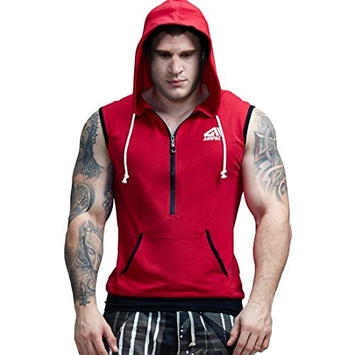 athletic sleeveless hoodie