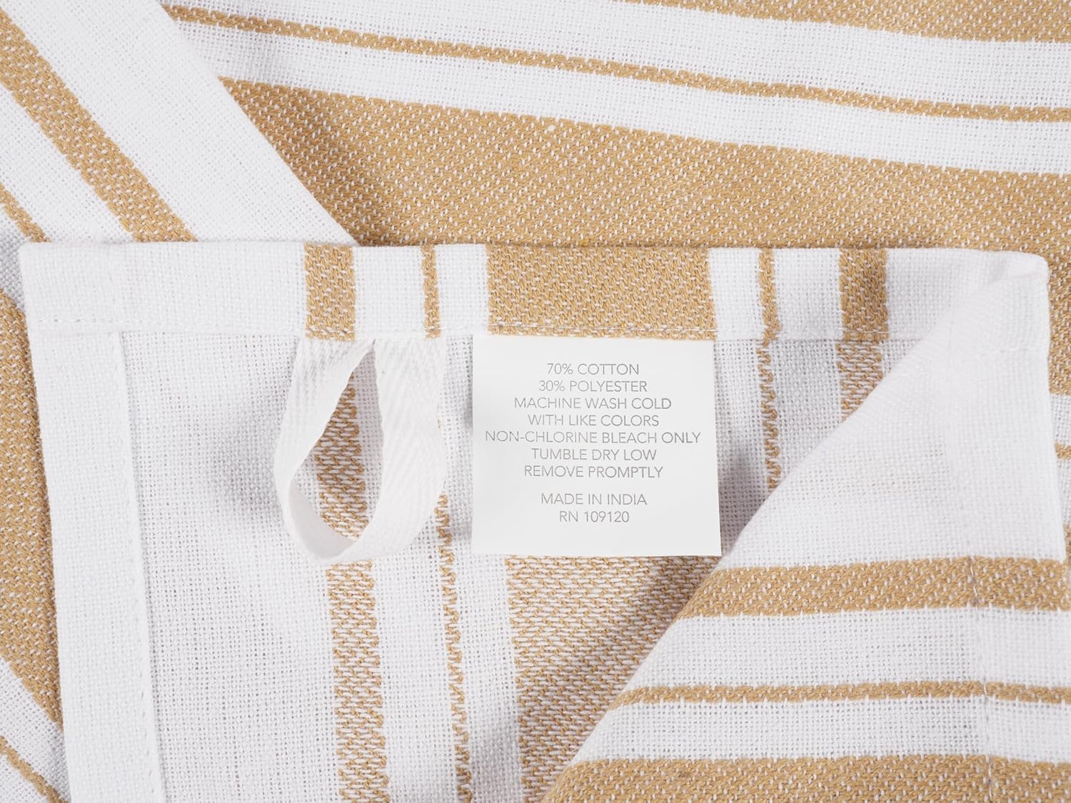 KAF Home Set of 10 Terra Kitchen Towels, GRS Certified & Multi-Purpose Dish Towels, Natural