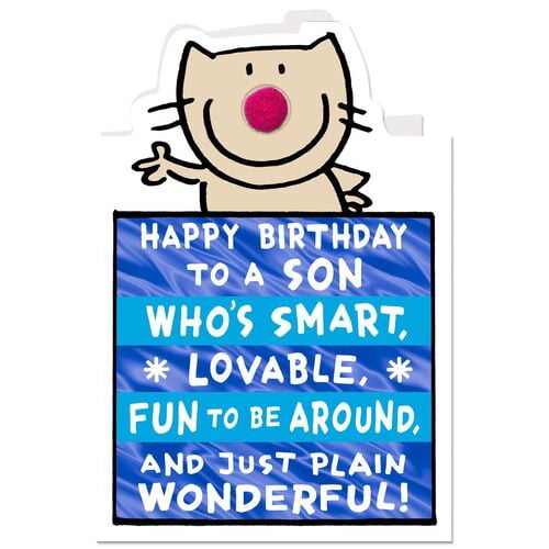 Funny Son birthday card ~ You're Intelligent Handsome and Funny 