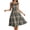Army Green, variant on Women's Square Neckline Sleeveless A-line Dress, Size S-2XL