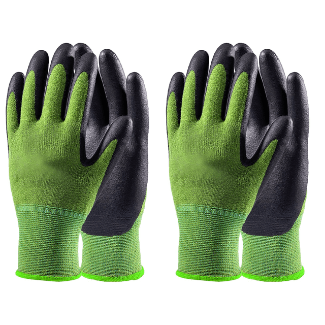 Guantes transpirables para jardinería y actividades al aire libre, guantes de trabajo lavables y reutilizables con diseño ergonómico para hombres y mujeres, adecuados para manipulación, agricultura,