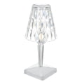 thumbnail image 1 of Lámpara de mesa de diamante acrílico 3 colores de iluminación con brillo USB ajustable Luz de noche de noche de cristal, 1 of 8