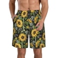 thumbnail image 1 of Balery Sunflowers Traje de Baño Estilo Hawaiano para Hombre, Shorts de Secado Rápido con Bolsillos-Medium, 1 of 6