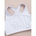 thumbnail image 6 of renvena Kids Girls Active Gym Fitness Sportswear Yoga Bra Top Criss Cross Back Dancewear Size 4-16 White 10, 6 of 7