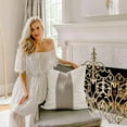 thumbnail image 2 of EVERGRACE Walsh Signature Velvet Panel Cotton Pillow Covers Set of 2, Decorative Pillow Covers 22"x22" for Couch, Square Cushion Cases for Sofa Bedroom Living Room, Sand Dune, 2 of 8