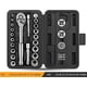 thumbnail image 5 of 22PCS CRV Socket Set, 1/4" 3/8" Internal Hex, 72 Teeth Ratchet Wrench, Auto Repair Tools, HVKHHMMAM22PCS, 5 of 5