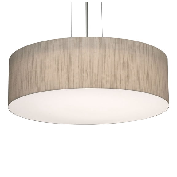 AFX Anton 15'' Pendant - Satin Nickel Finish Jute Satin