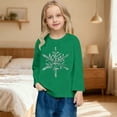 thumbnail image 2 of XAOFW Kids T-Shirts Girls Graphic Snowflake Print Round Neck Toddler Youth Everyday Play Long Sleeve Trendy Leisure Party Night Tee Shirts, 2 of 4