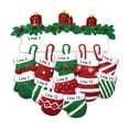 thumbnail image 4 of Personalized Family Christmas Ornament 2024 - Family of 12 Knit Winter Stocking Mitten Ornaments, 4 of 10