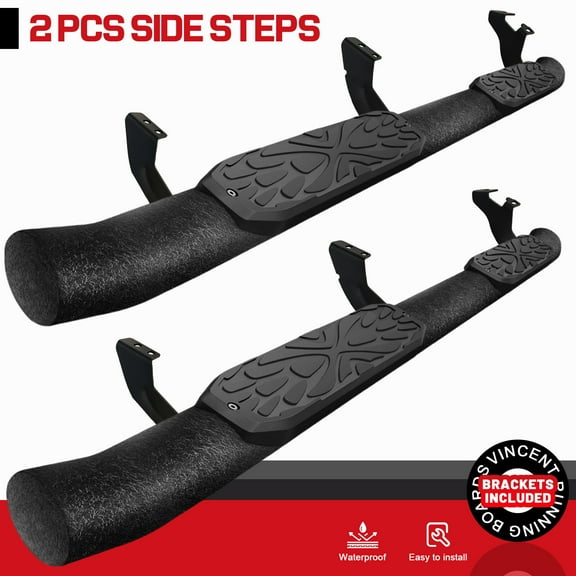 FOR 2025-2026 Toyota 4Runner Curved Step 3.5" Running Boards Nerf Bars Black