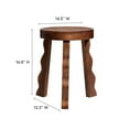 thumbnail image 3 of Modway Sorrel Carved Wood Stool in Walnut, 3 of 8