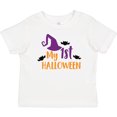 thumbnail image 3 of Inktastic My First Halloween, Witch Hat, Bats - Purple Black Boys or Girls Baby T-Shirt, 3 of 5