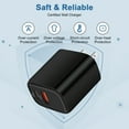 thumbnail image 7 of AndHot USB Wall Charger Block, Dual Port USB Charger+PD 20W Type C Charger Block Power Adapter Plug, USB C Block Charging Box Brick Cube Charger Station Compatible for iPhone Samsung Android, Black, 7 of 7