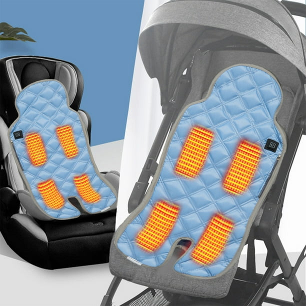 Cojín de respaldo calefactable por USB | Almohadilla calefactora de asiento de calentamiento rápido con 3 ajustes de temperatura | Reutilizable y lavable para sillas de coche, oficina y hogar