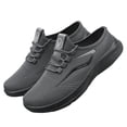 thumbnail image 2 of Domzle Shoes for Men Casual Slip on Walking Sneakers Lightweight Breathable Mesh Fashion Gym Athletic Sports Workout Non Slip Trainers Gray, 2 of 6