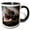 Black/White, variant on 3drose, Giant Galapagos Tortoise., 11oz Two-tone Yellow Mug