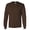 Dark Chocolate, variant on Gildan Mens Plain Crew Neck Ultra Cotton Long Sleeve T-Shirt
