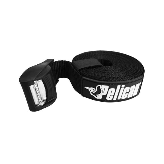 Pelican - Roof Rack Tie Down Deluxe Strap with Buckle Bumper - 15ft - Black