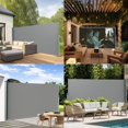 thumbnail image 6 of NAWAY 71'' x 236'' Retractable Side Awning, 280 GSM Retractable Folding Privacy Screen Waterproof & UV-Resistant Privacy Awning for Outdoor-Light Grey, 6 of 6