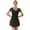 Black, variant on Women Nylon Ballet Dance Skirted Leotard Dress Gymnastics Bodysuits Ballerina Training Outfit Burgundy M
